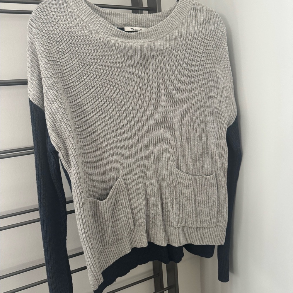 Madewell Light Gray Ribbed Sweater